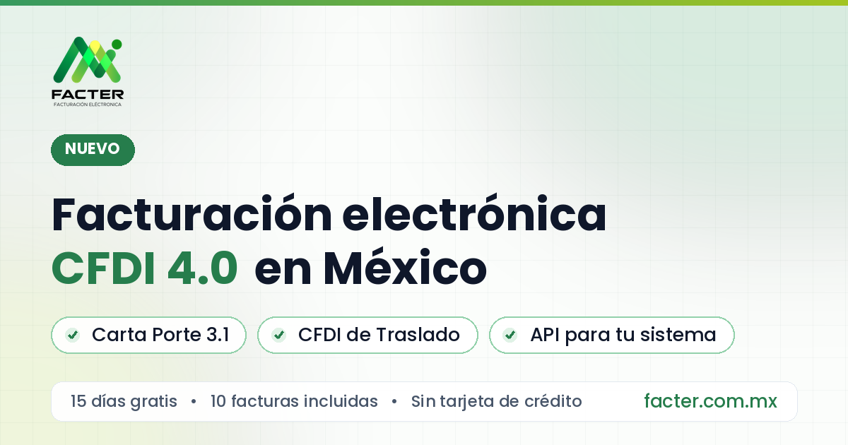 Facter Facturación electrónica CFDI 4.0 en México | Facter